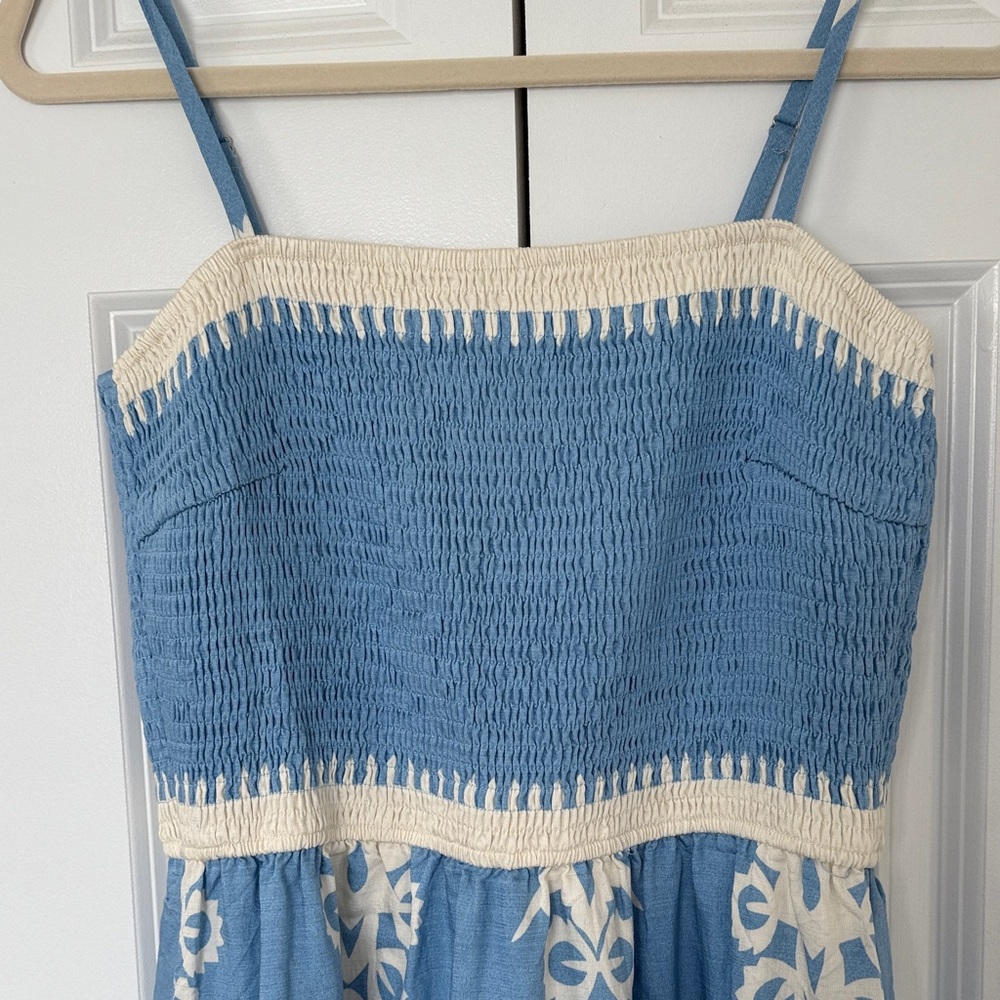 Elegant Blue and White Beachy Maxi Dress by Pretty Garden NWT - Picture 6 of 8